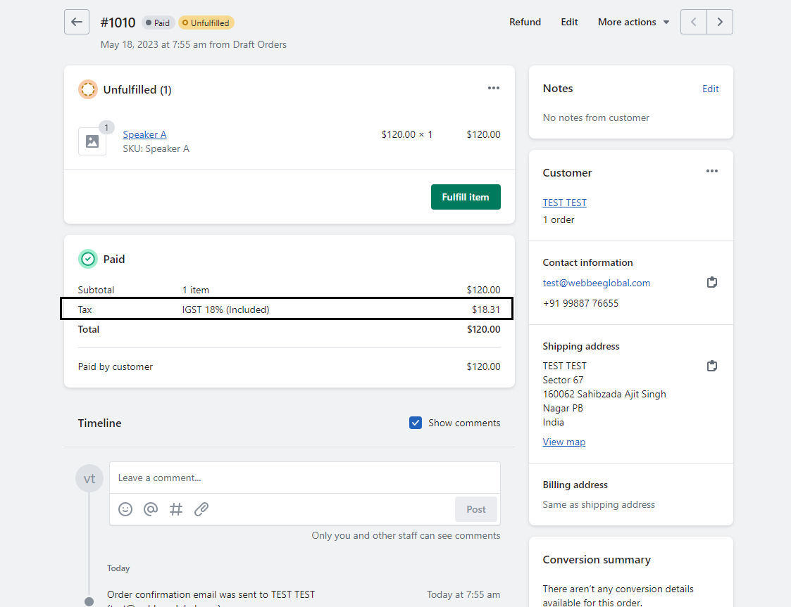 How To Let The Correct Taxes Along With The Shipping Tax To Flow On 