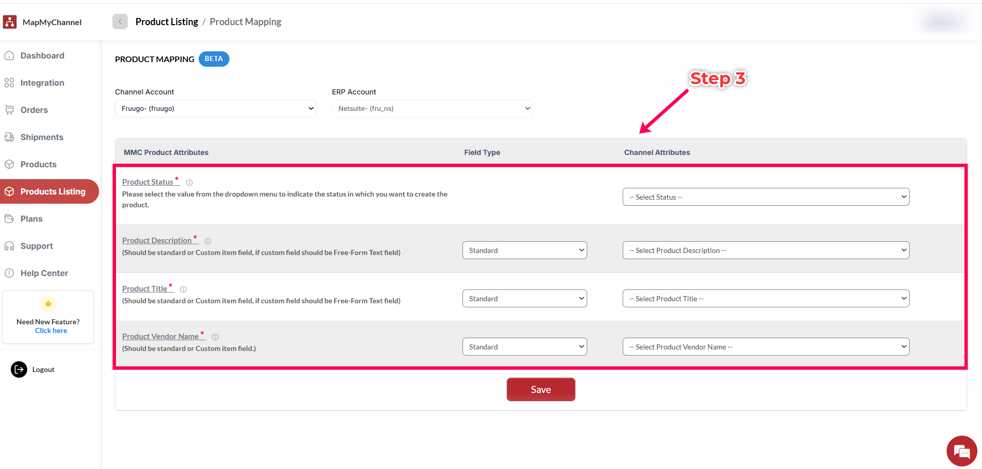 MapMyChannel Product Mapping