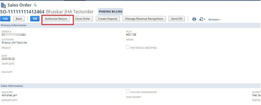 NetSuite Related Steps