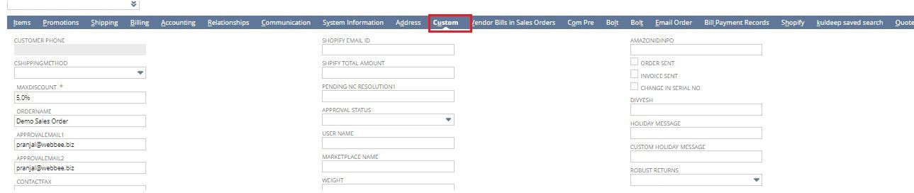 NetSuite Related Steps