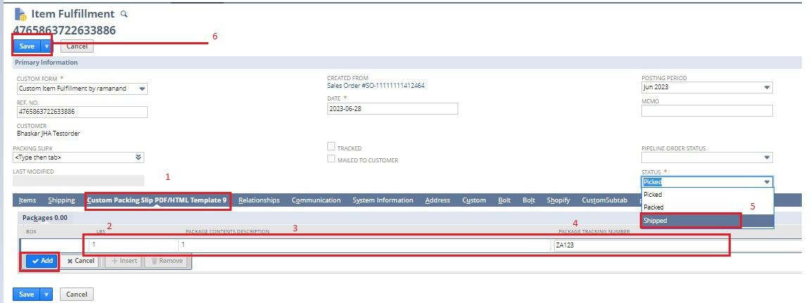 NetSuite Related Steps