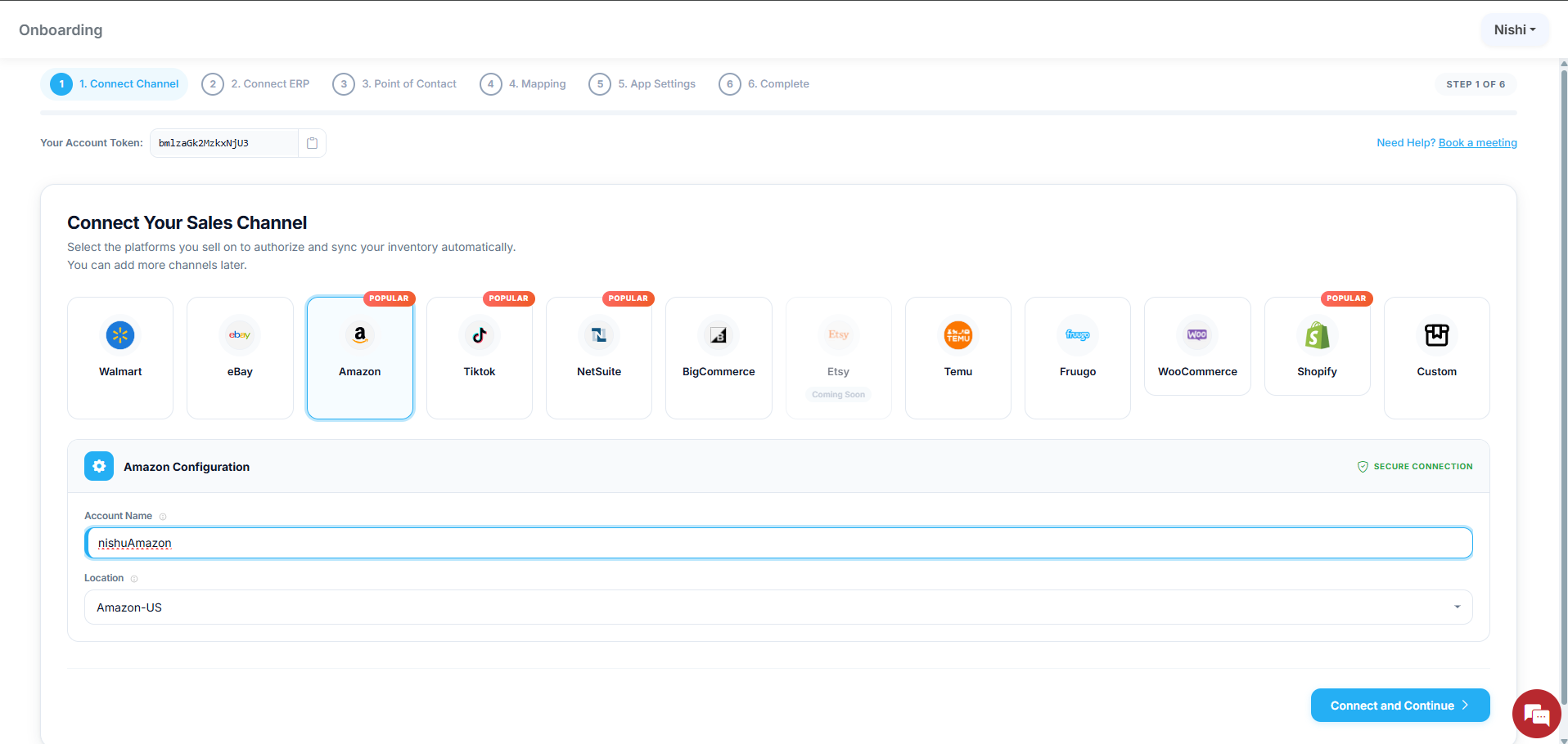 connect your sales channel