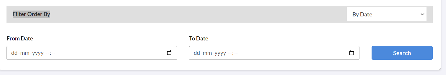 Filter Order by Date